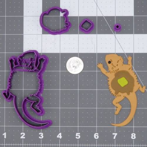 Bearded Dragon Lizard Pancake 266-I283 Cookie Cutter Set