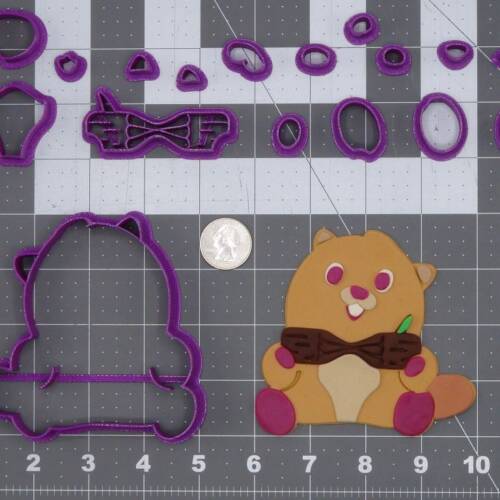 Beaver with Log Body 266-H125 Cookie Cutter Set