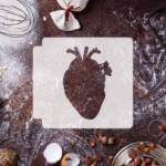 Anatomical Heart 783-C914 Stencil Silhouette