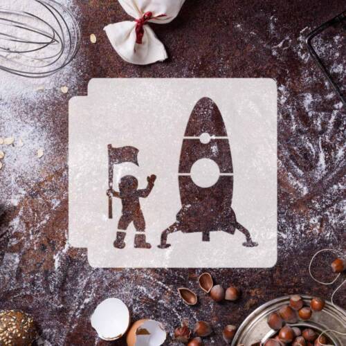 Astronaut and Spaceship 783-C597 Stencil